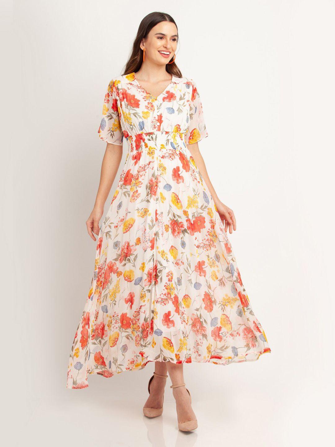 zink london white floral maxi dress