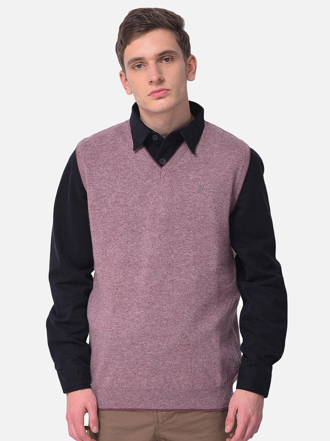 woodland men mauve wool sweater vest