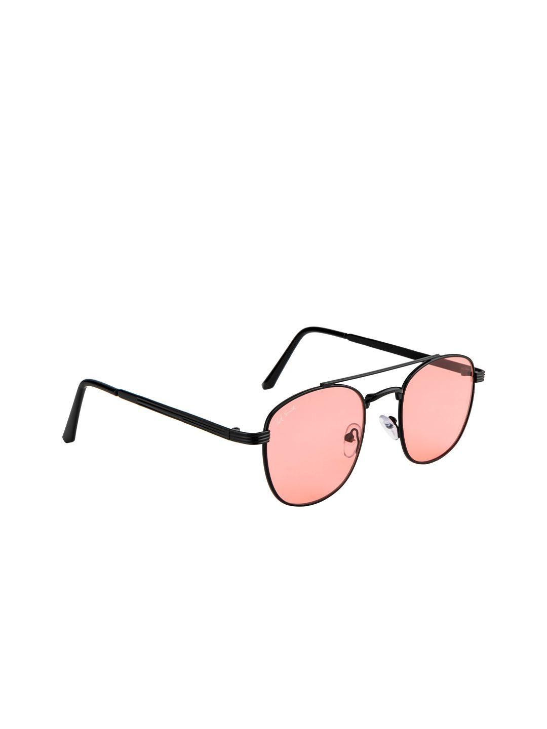 ted smith unisex pink uv protected aviator sunglasses johny_c5