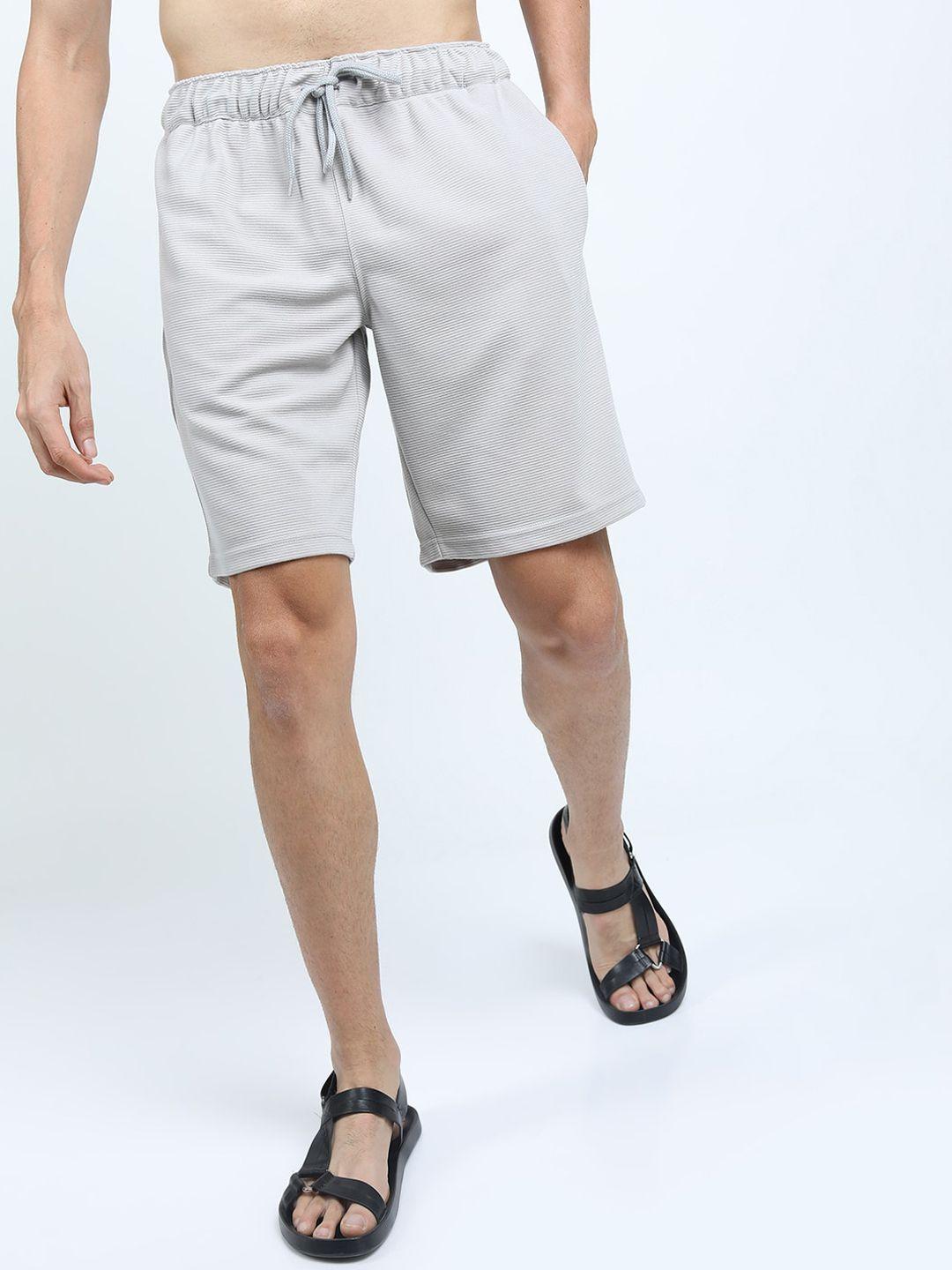 highlander men grey solid shorts