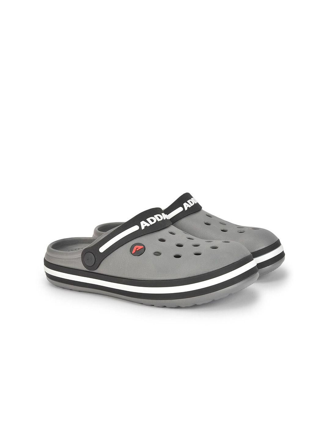 adda men grey & black clogs