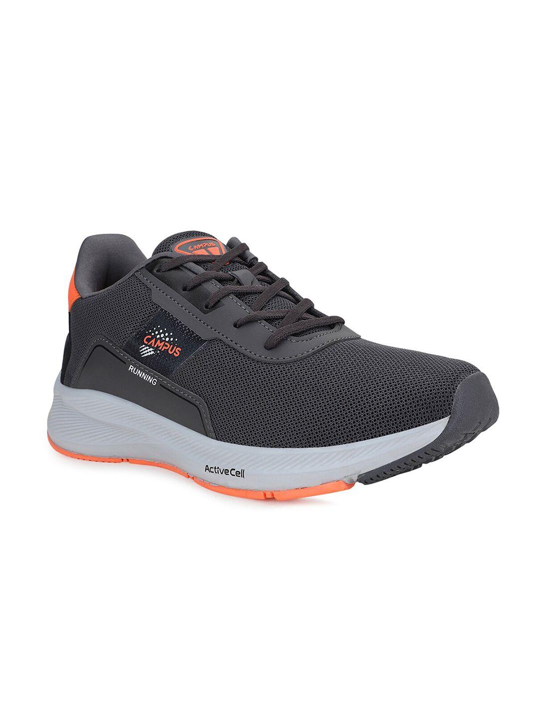 campus men charcoal grey mesh rollz running shoes