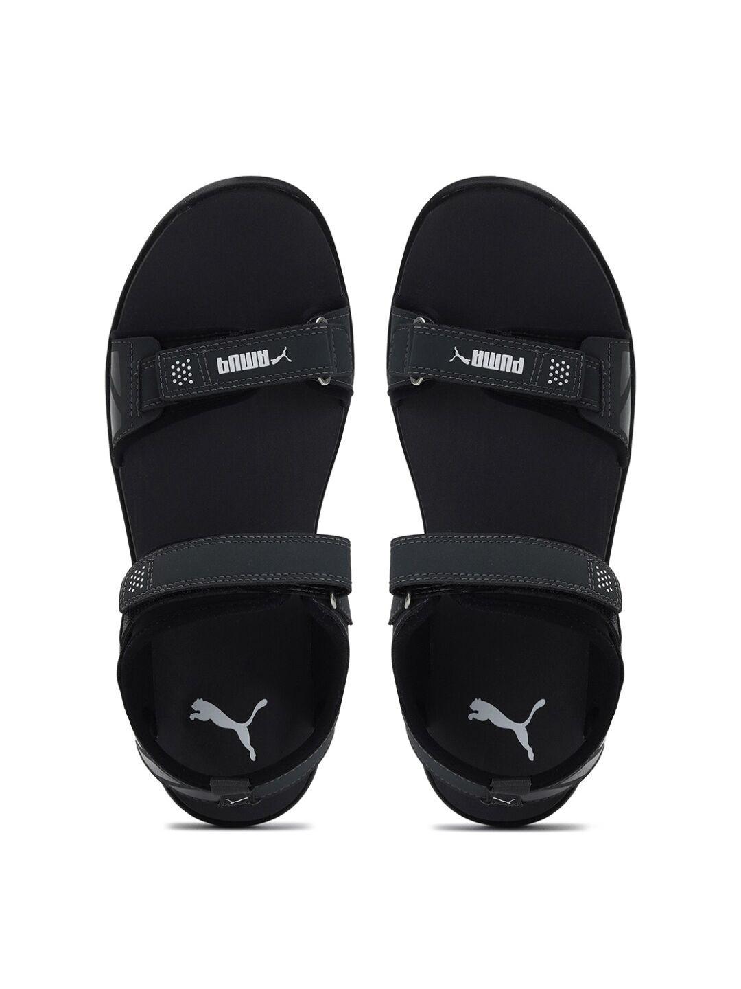 puma men black path reload sports sandals