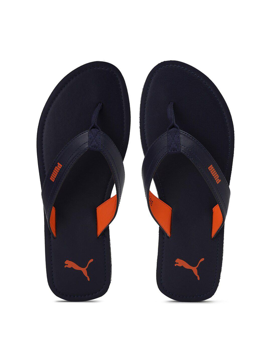 puma men navy blue wick thong flip-flops