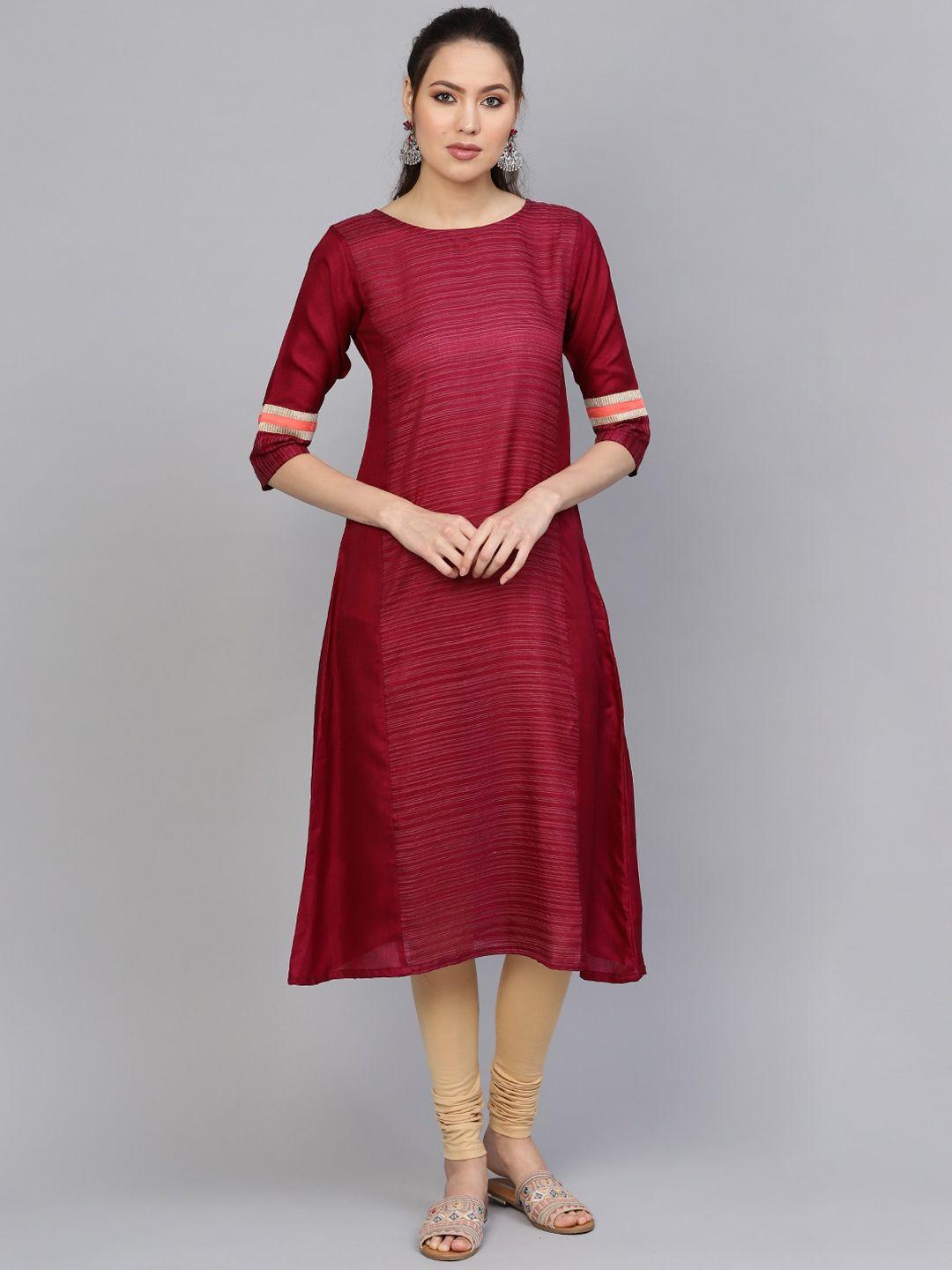 indo era women magenta kurta