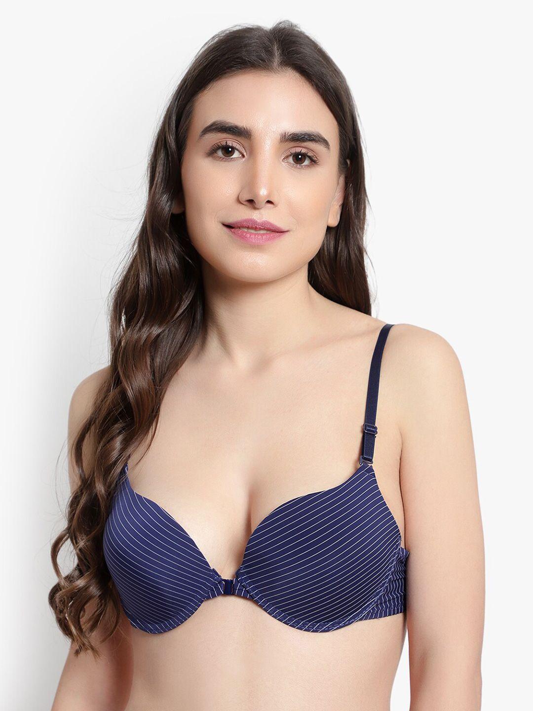 brachy blue push-up bra underwired lightly padded