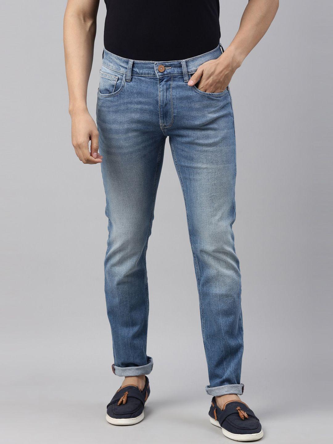 american bull men blue slim fit heavy fade stretchable jeans