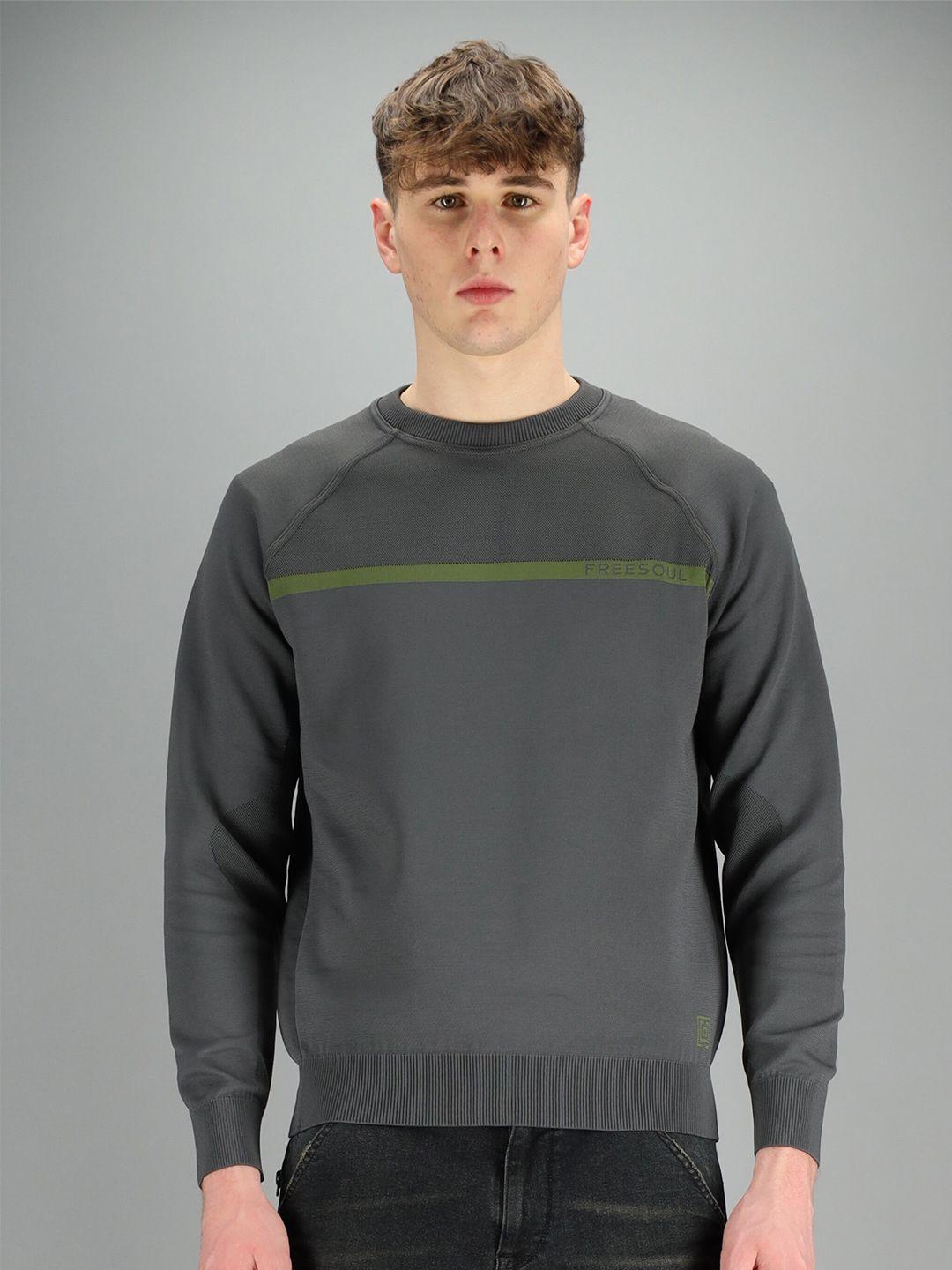 freesoul men grey sweatshirt