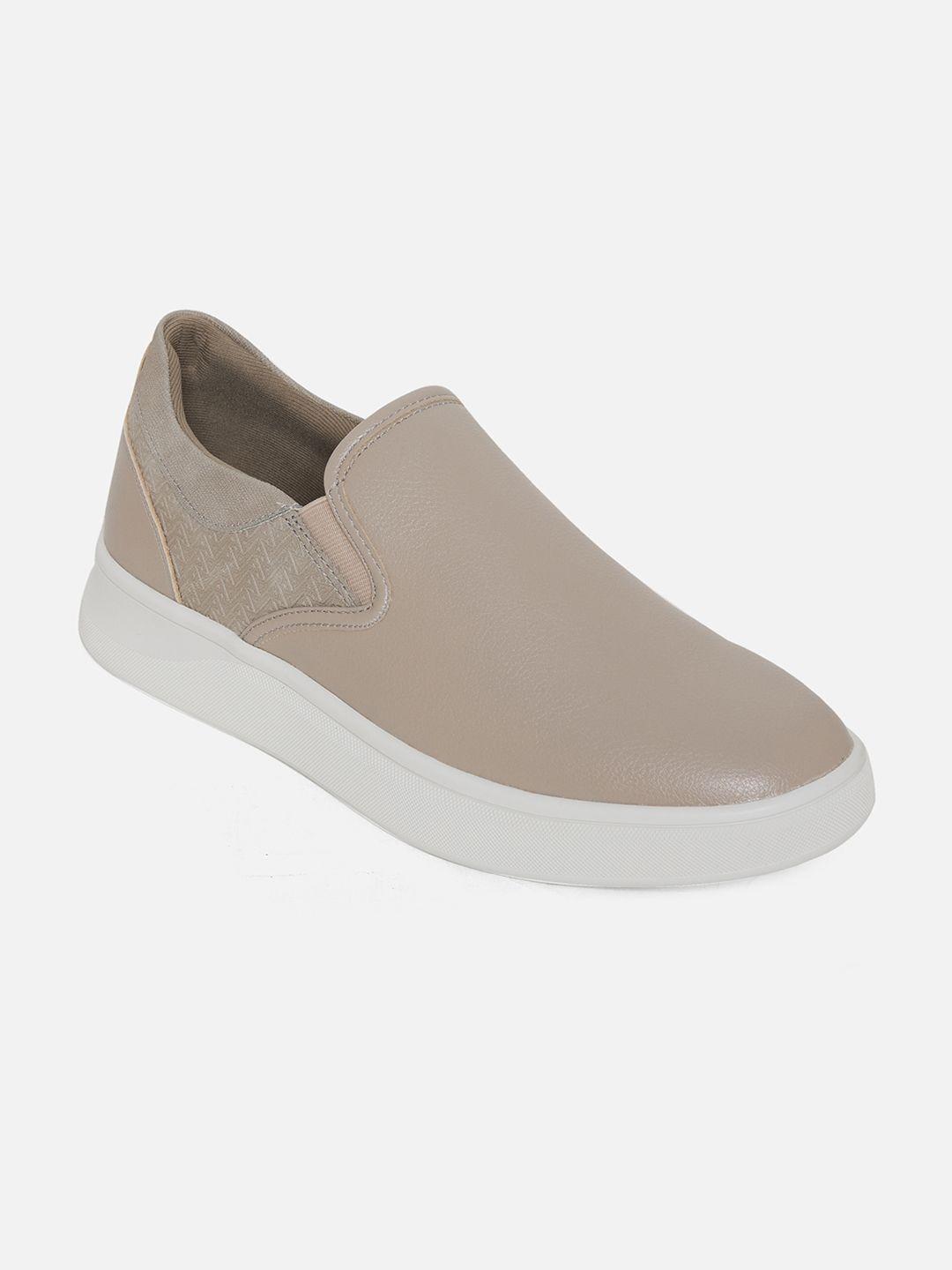 aldo men brown slip-on sneakers