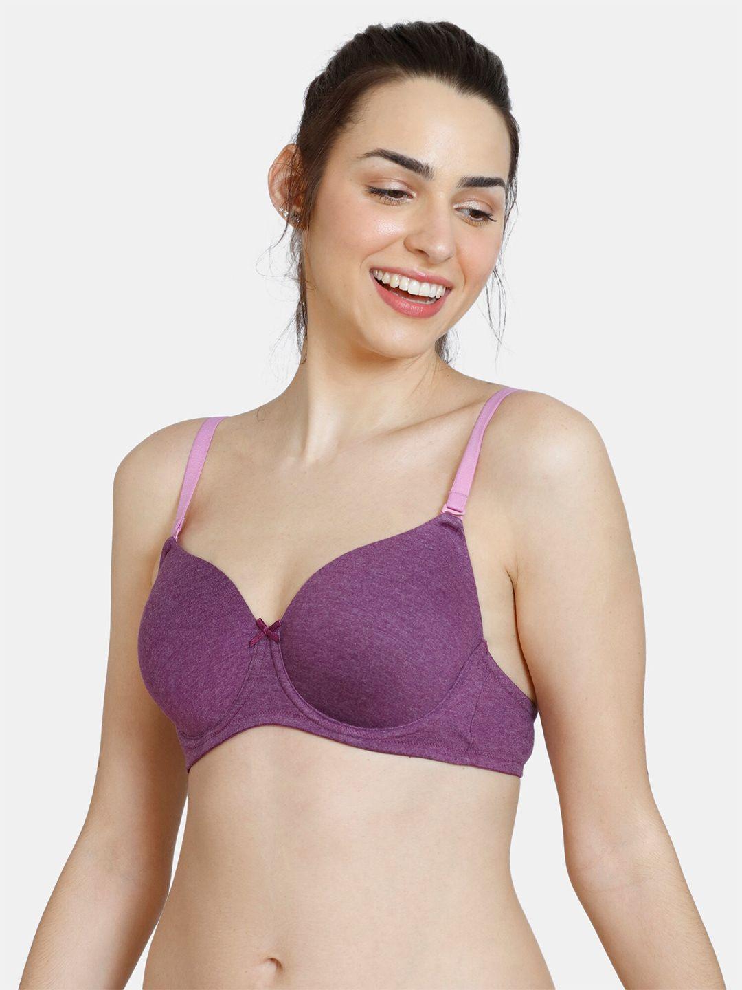 zivame purple underwired lightly padded bra zi111pfashepurp