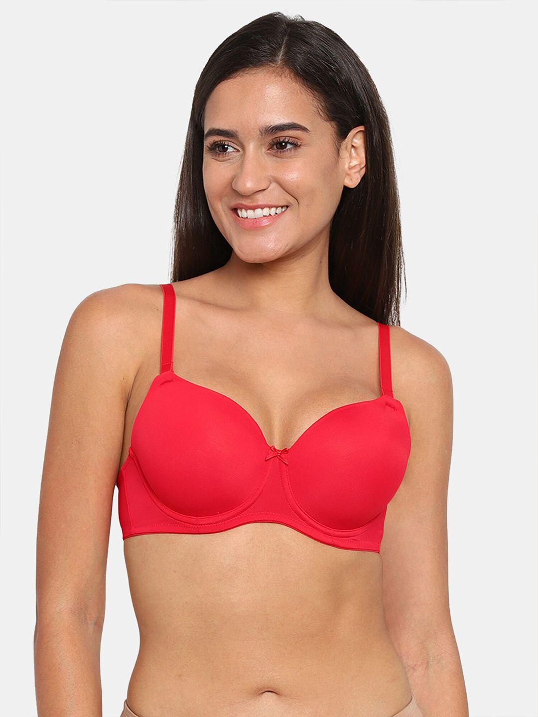 zivame red bra - underwired lightly padded