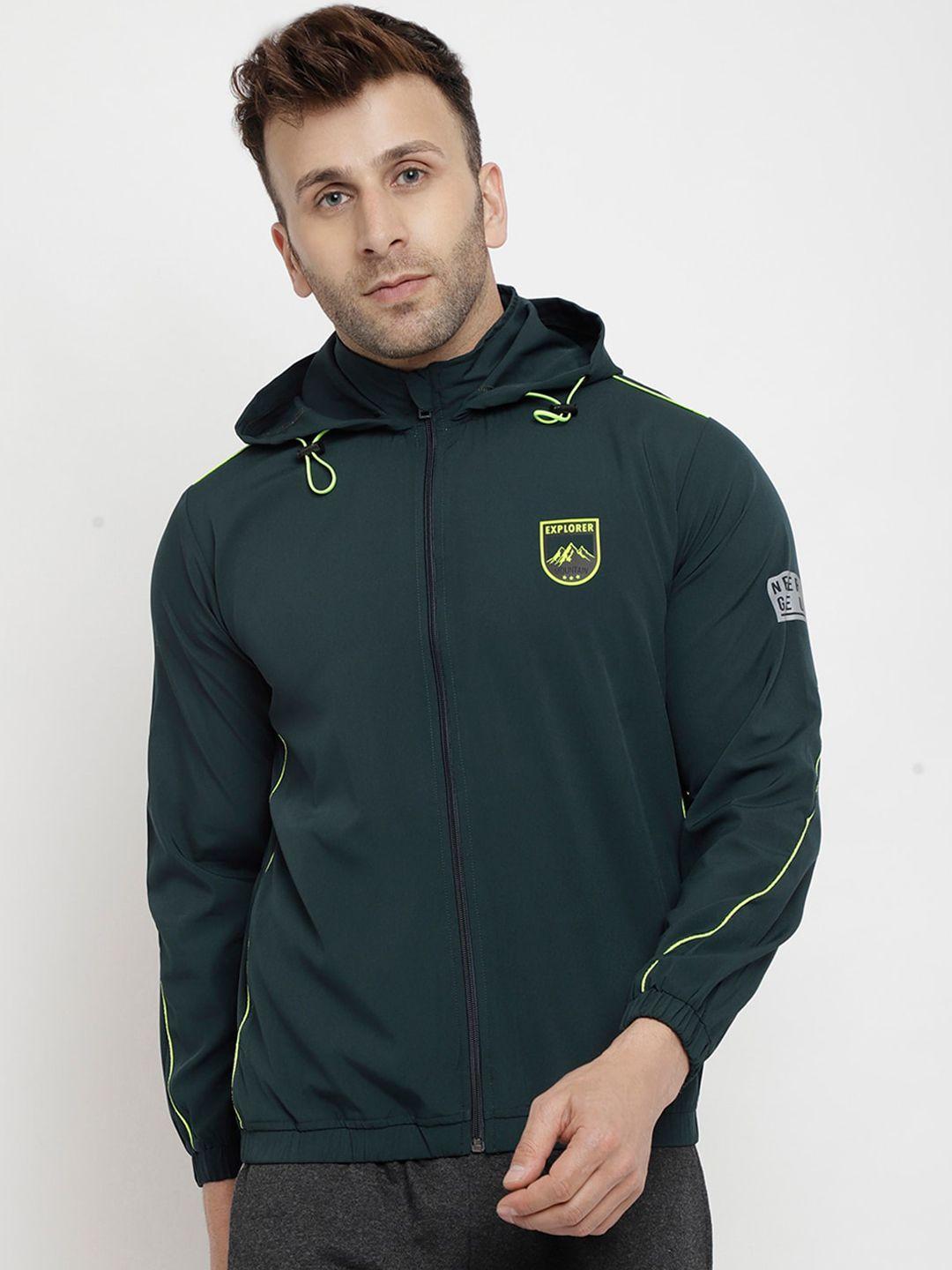 perfkt-u men green lightweight antimicrobial outdoor sporty jacket