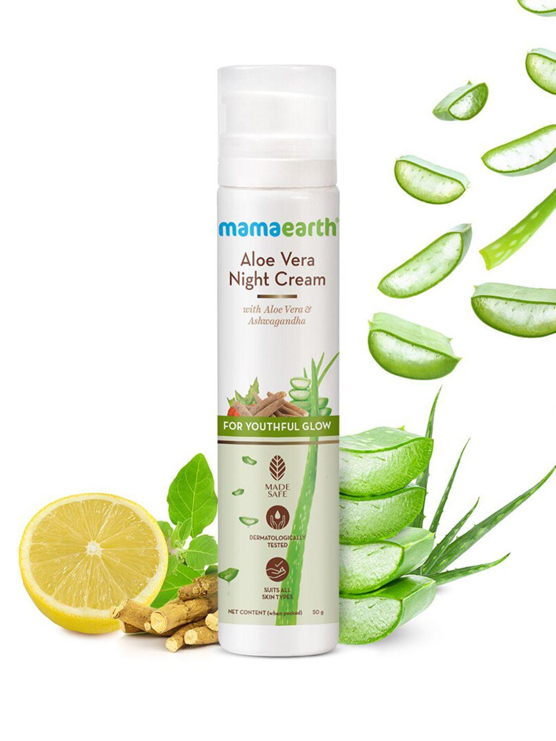 mamaearth aloe vera night cream with ashwagandha 50 g