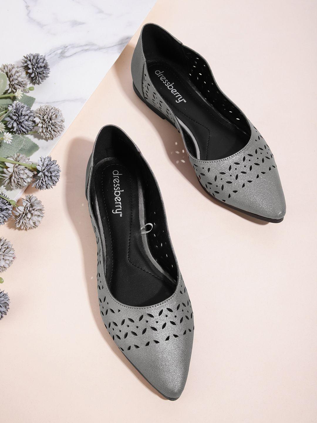 dressberry women ballerinas with laser cut detail