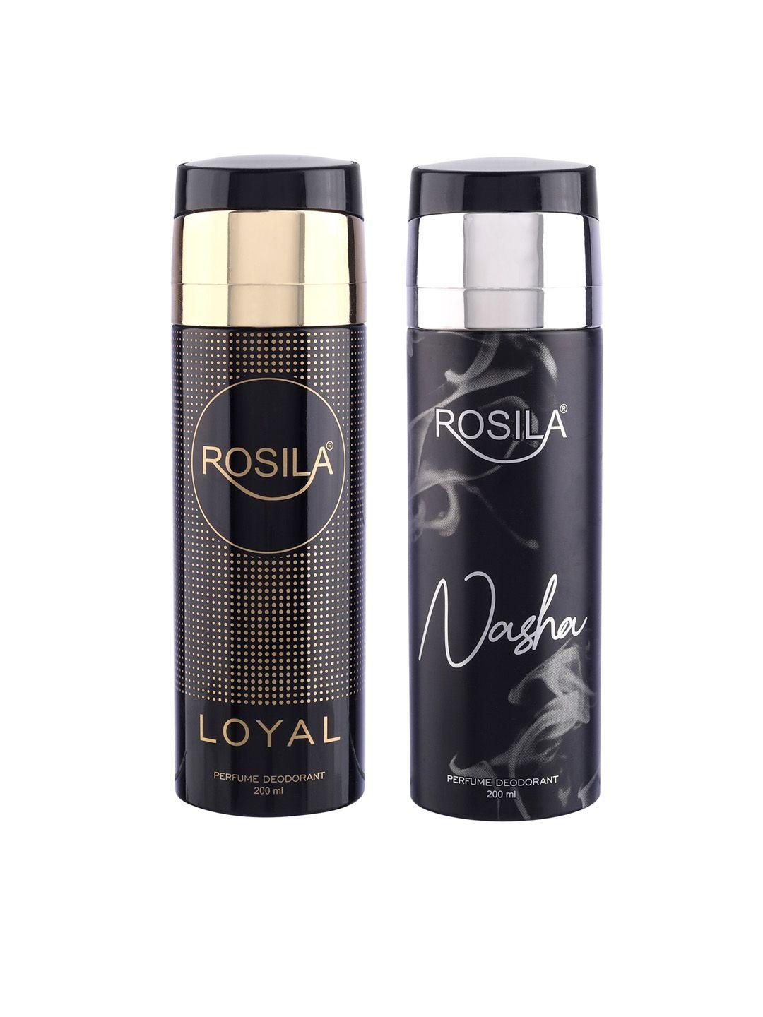 rosila set of loyal & nasha perfume deodorant body spray 200 ml each