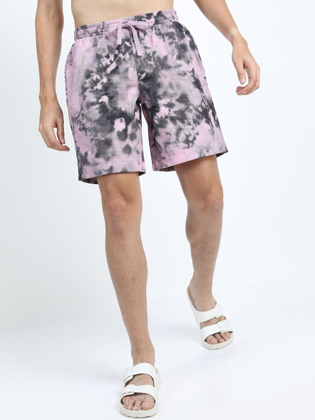 highlander men pink printed shorts