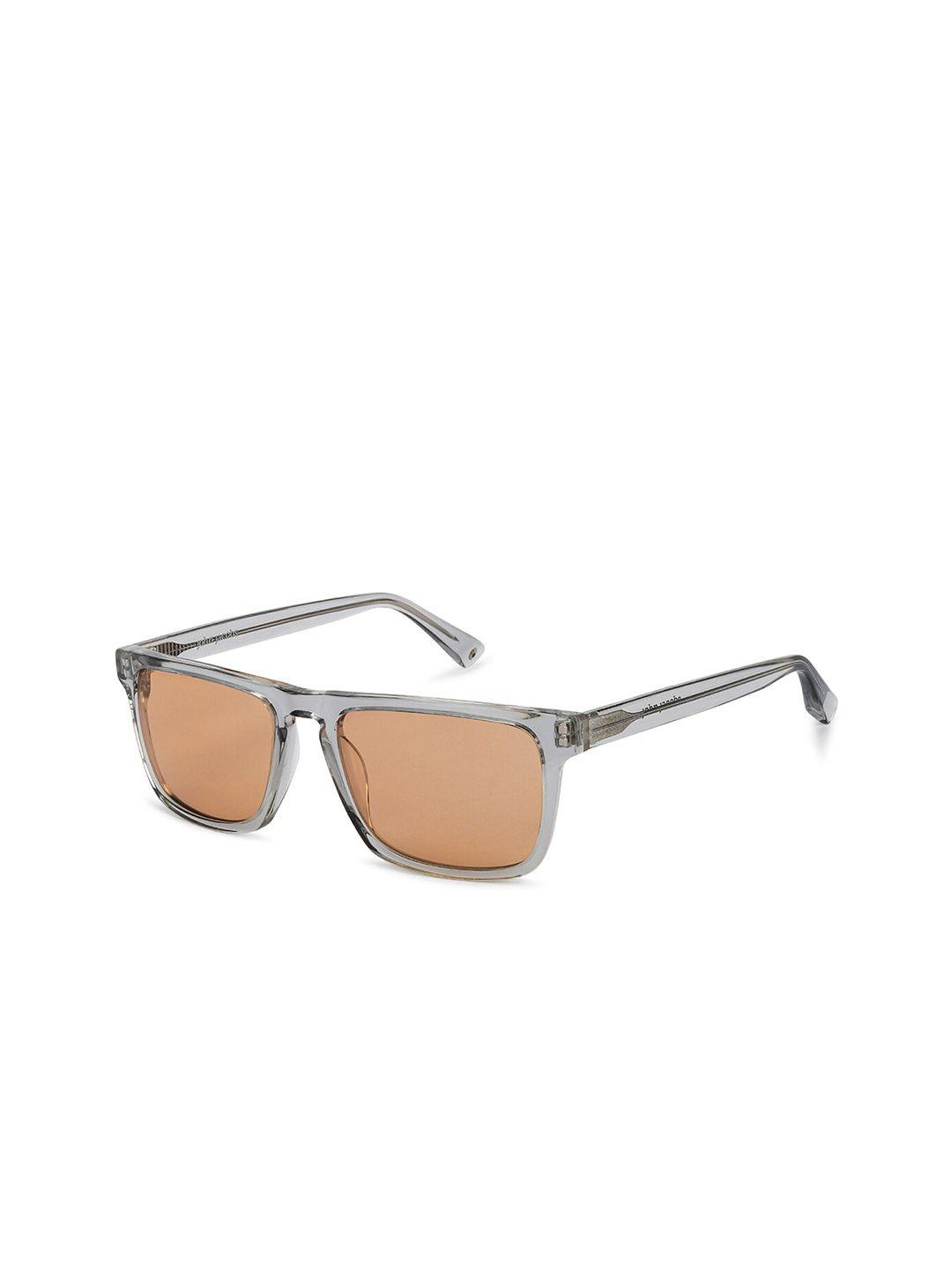 john jacobs unisex brown rectangle sunglasses