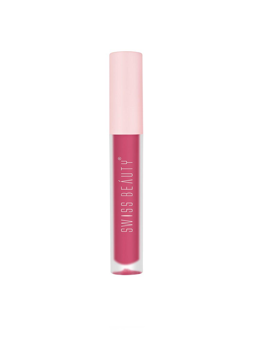 swiss beauty super matte liquid lipstick 3.5 ml - quine pink