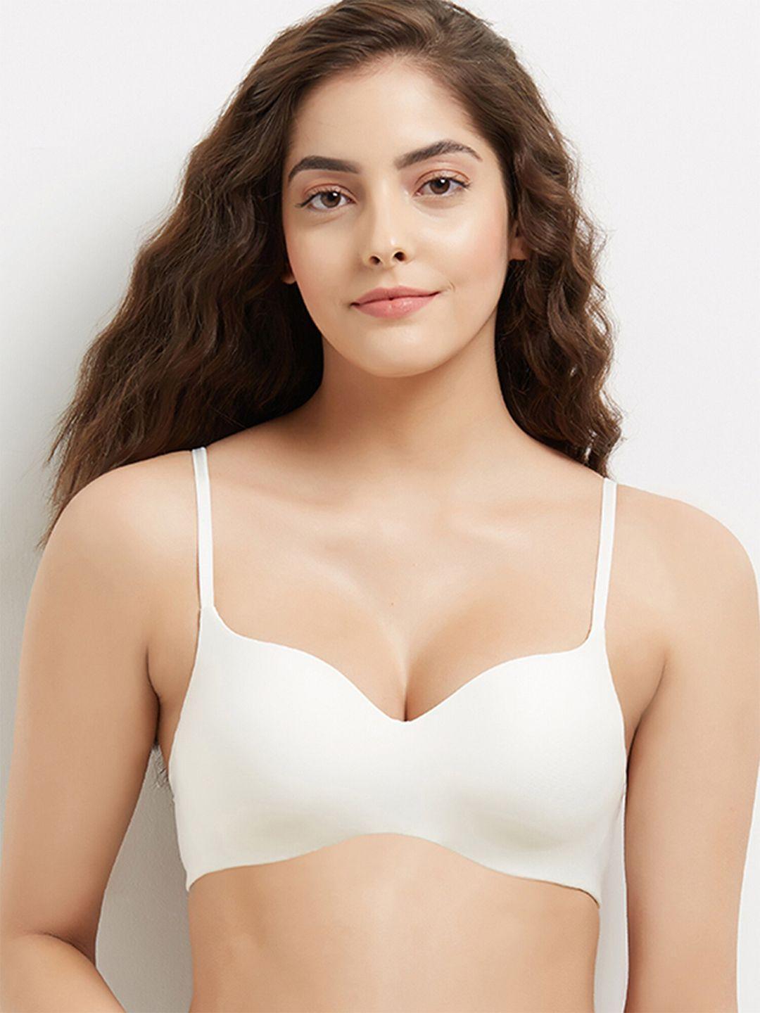 wacoal cream-coloured solid lightly padded bra