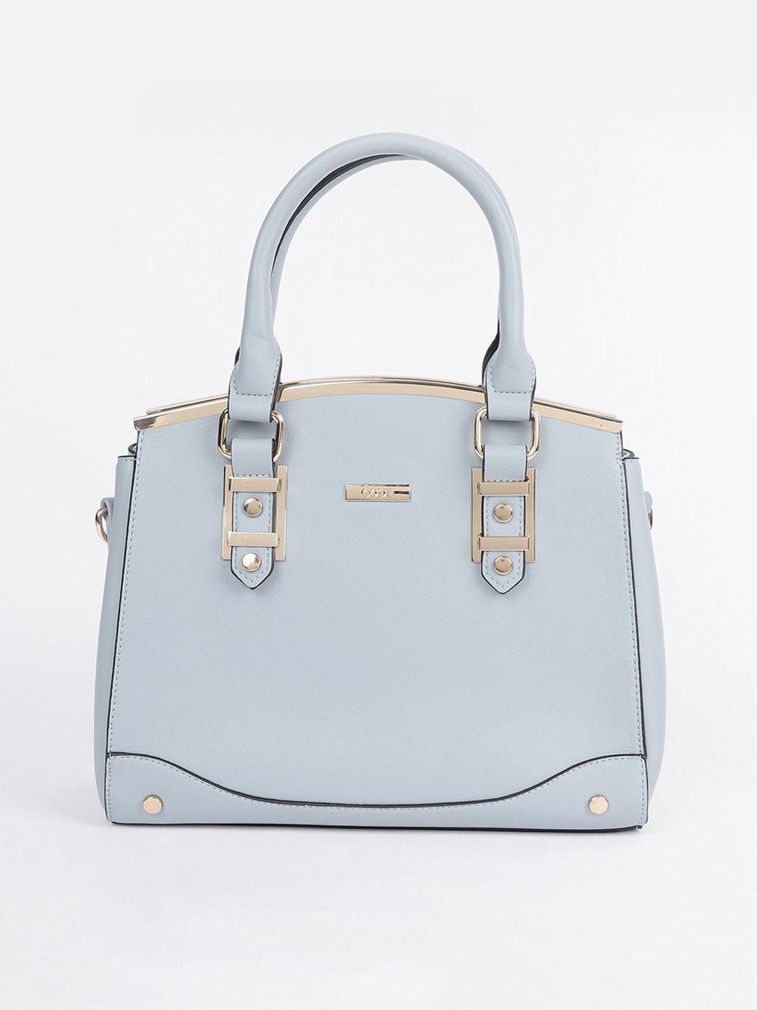 code by lifestyle women blue structured handheld bag