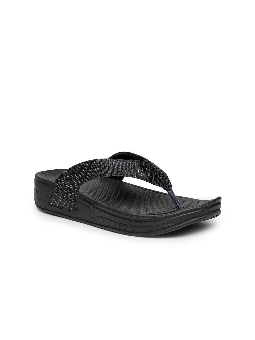 da naturo italy black embellished thong flip-flops