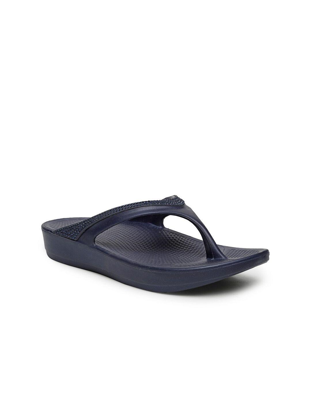 da naturo italy women blue rubber thong flip-flops