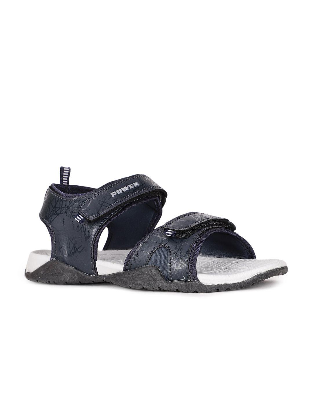 power men navy blue sports sandals