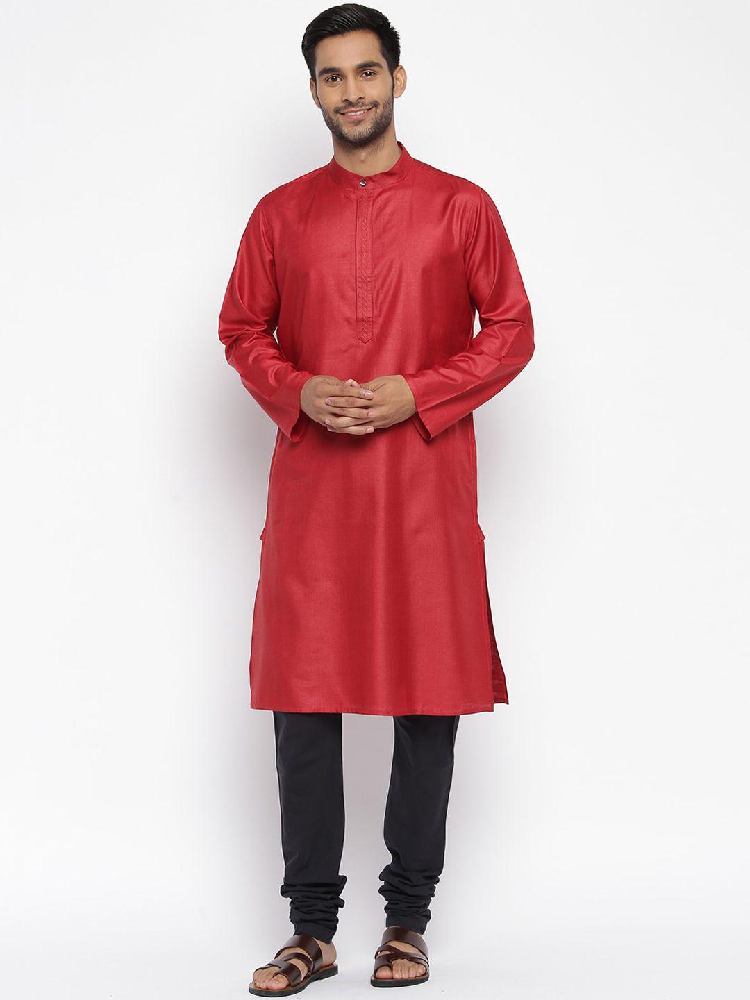 fabindia men red kurta