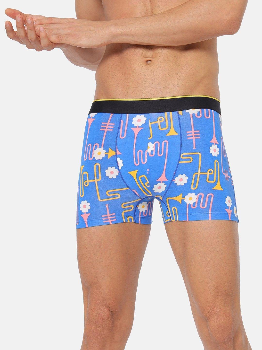 bummer men printed micro modal dixie blues trunk