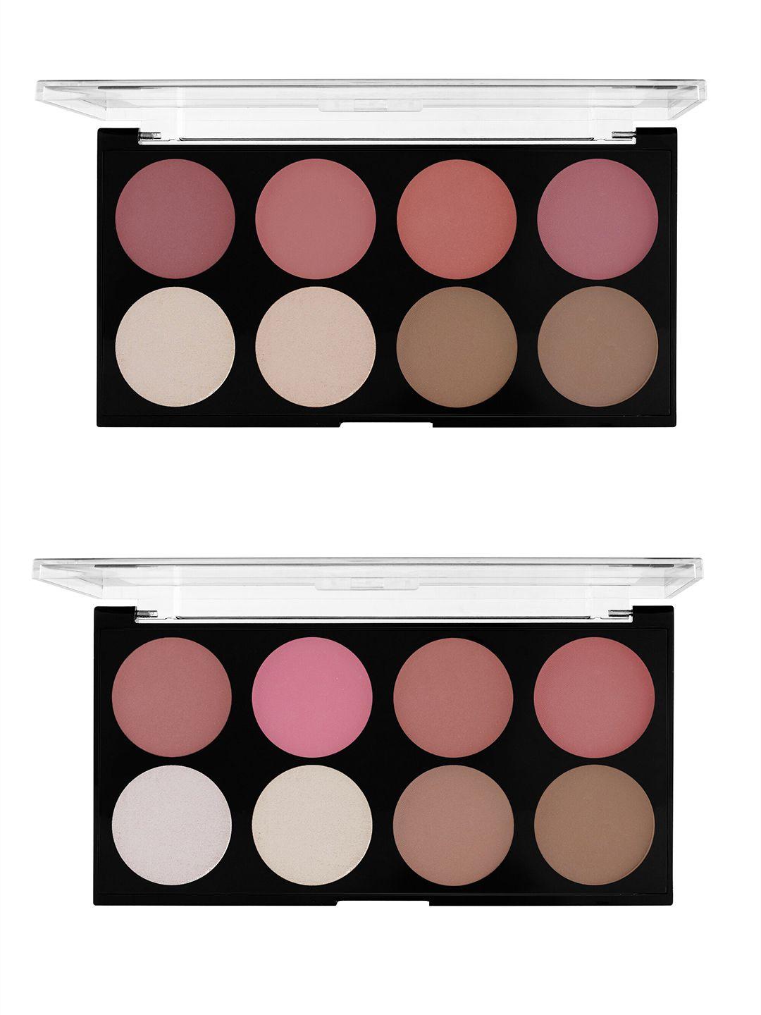 mars set of 2 fantasy palette matte blusher with highlighter & bronzer - shades 01 & 02