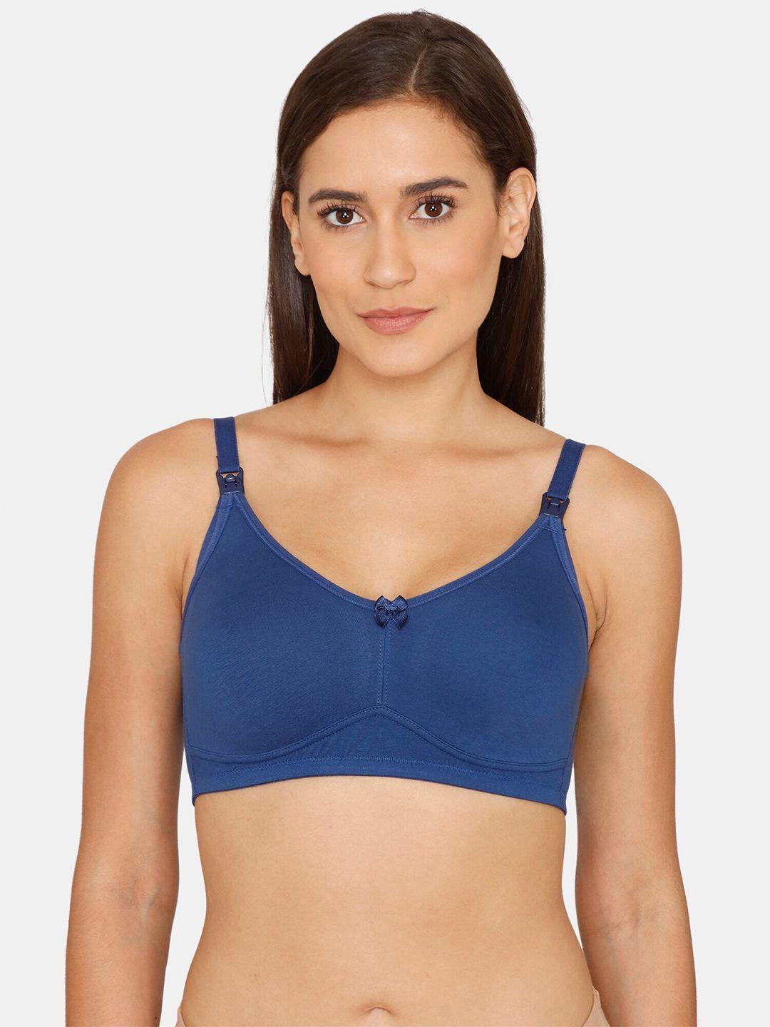 zivame blue solid bra