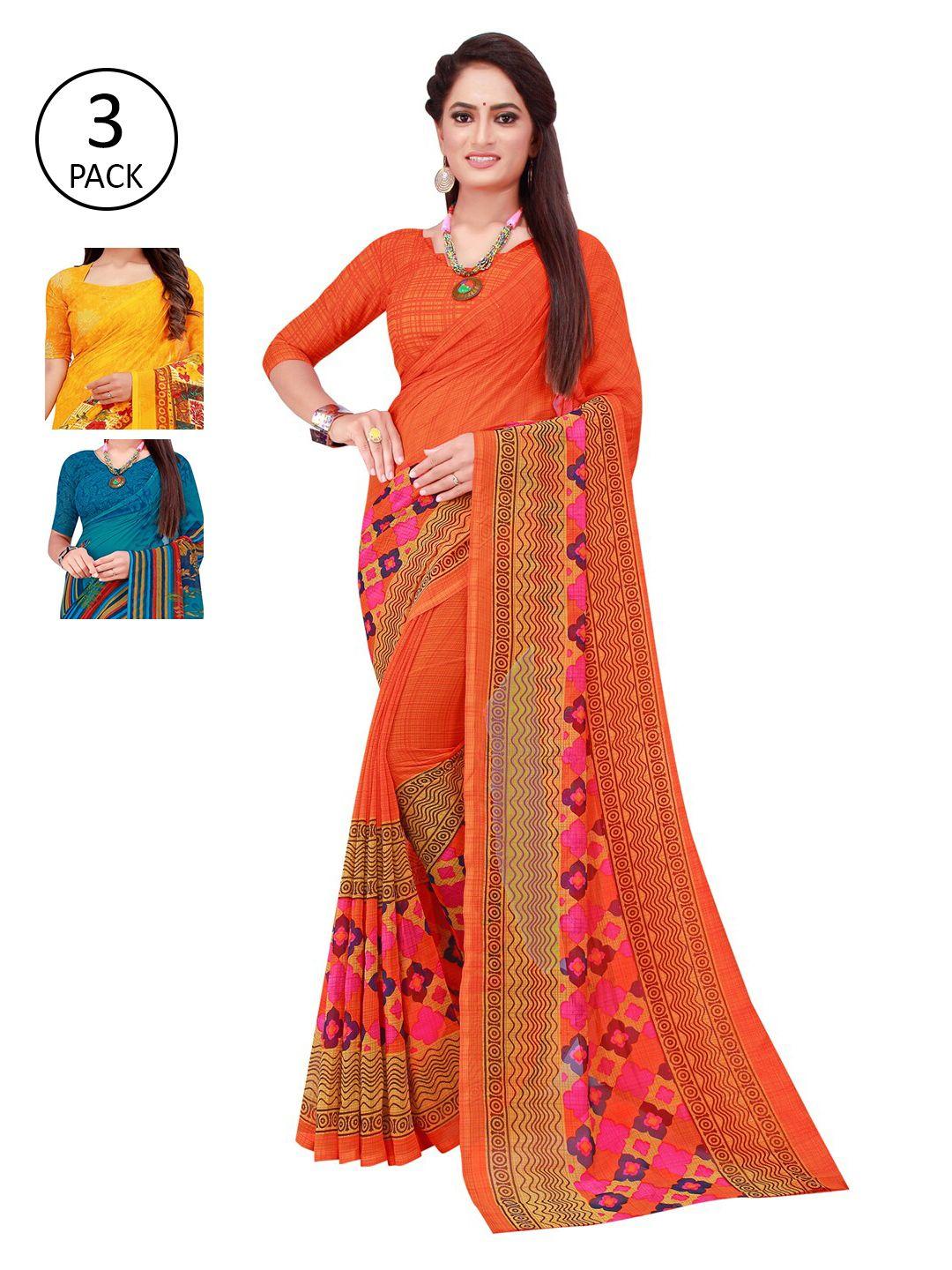 saadhvi multicoloured pure georgette saree