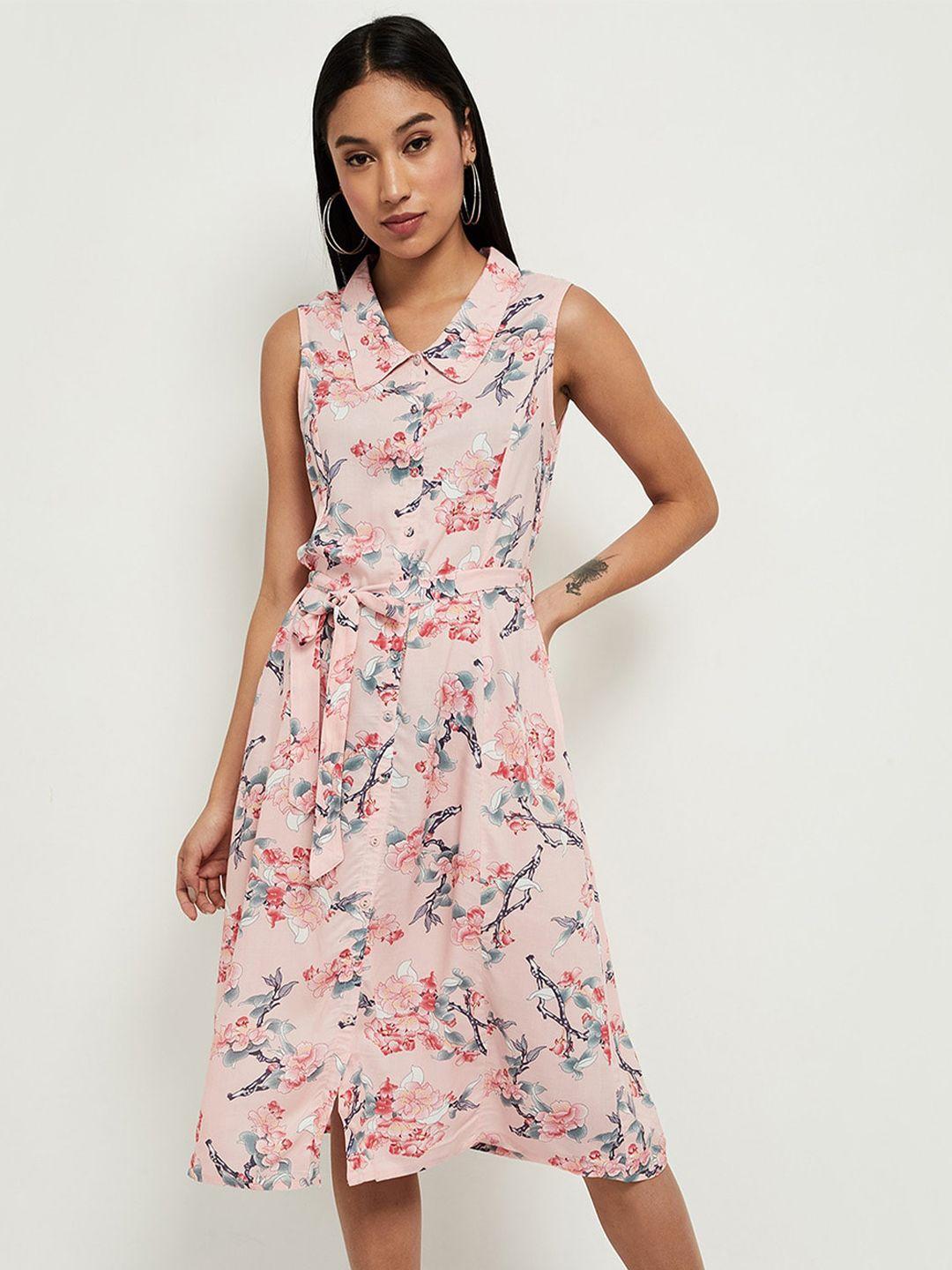 max women pink floral dress