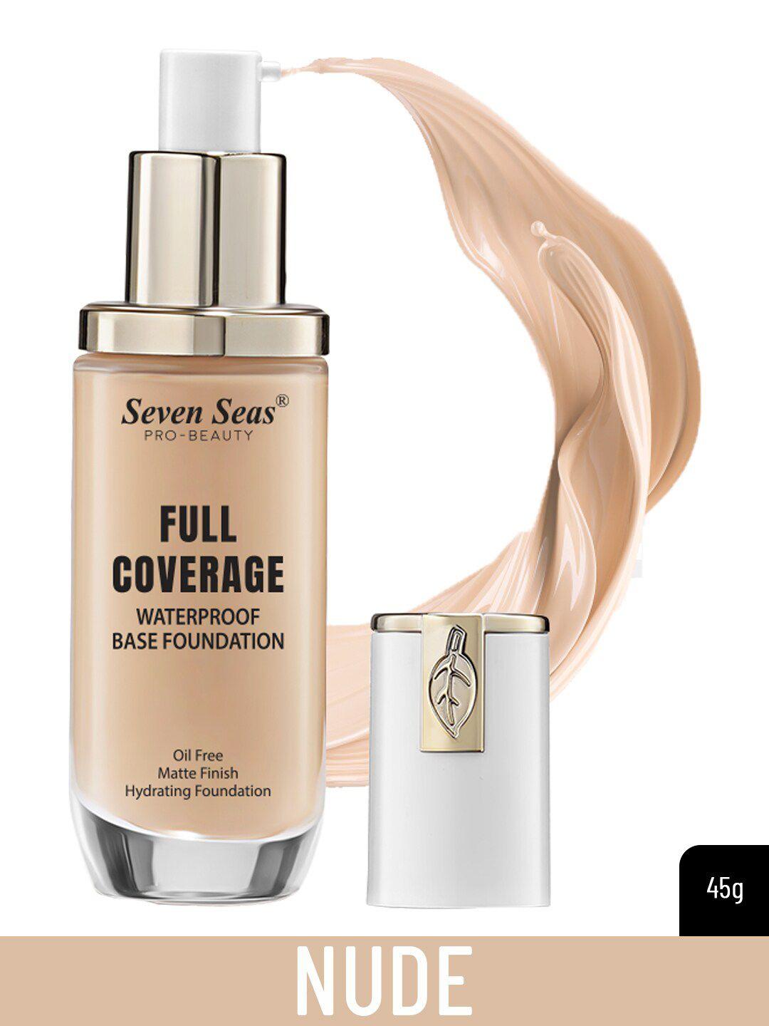 seven seas full coverage waterproof matte finish base foundation - nude