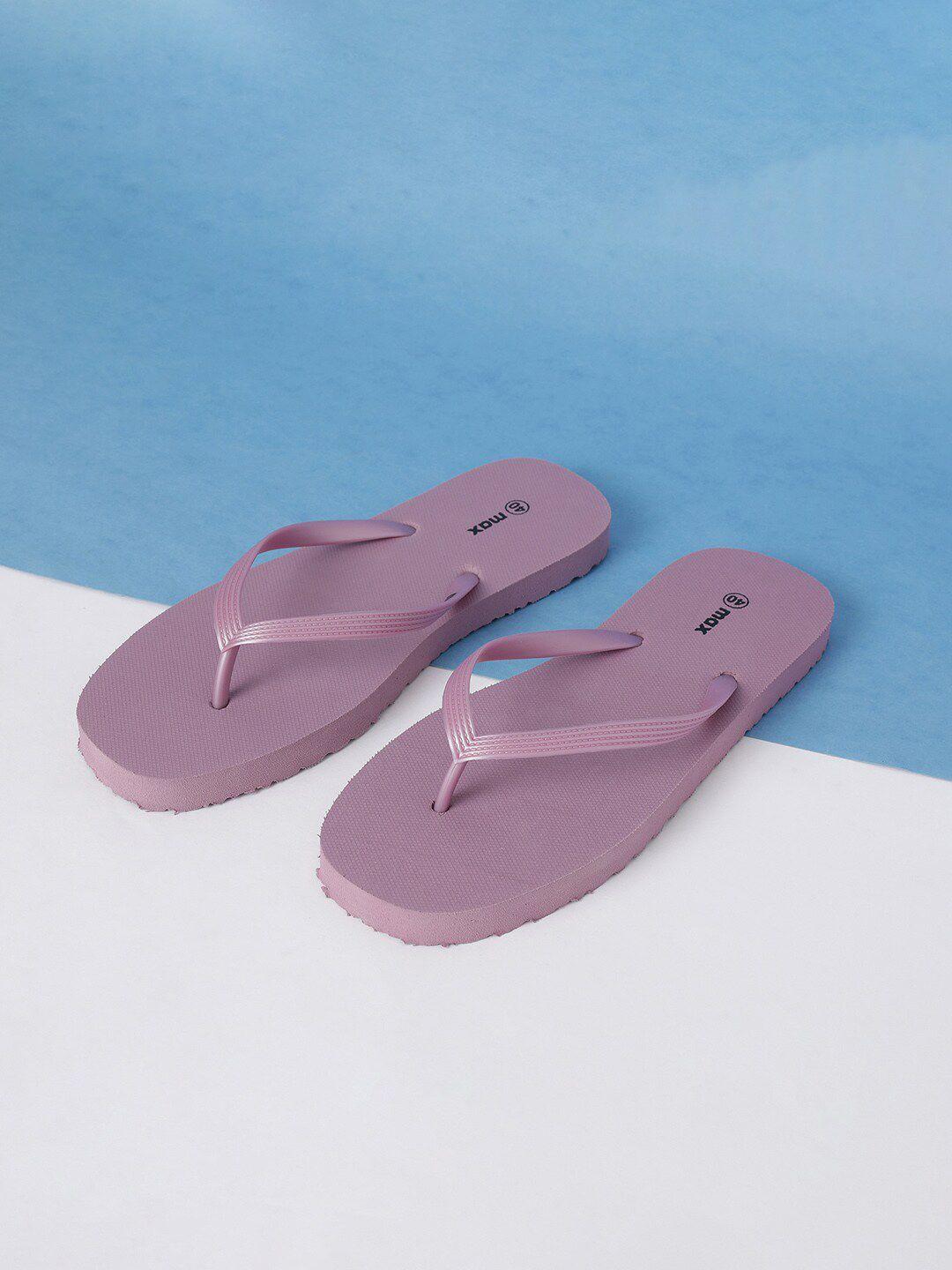 max women purple rubber thong flip-flops