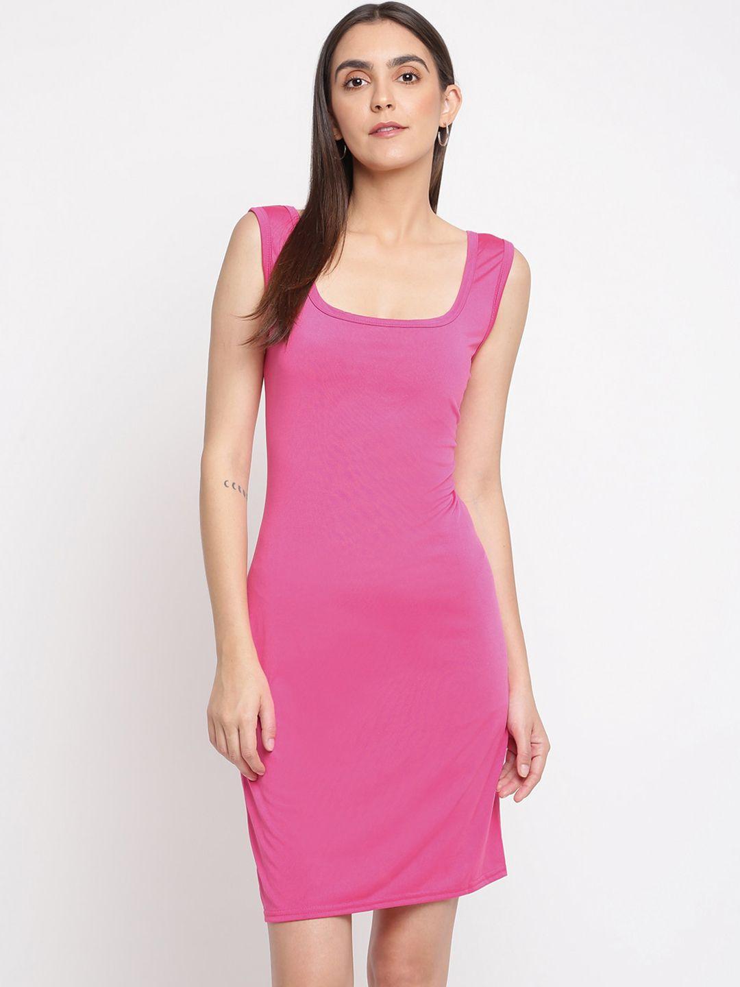 iki chic pink scuba sheath dress