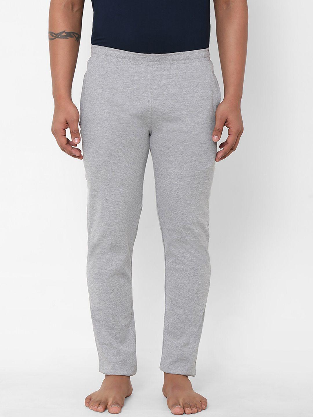 sweet dreams men grey melange solid lounge pants