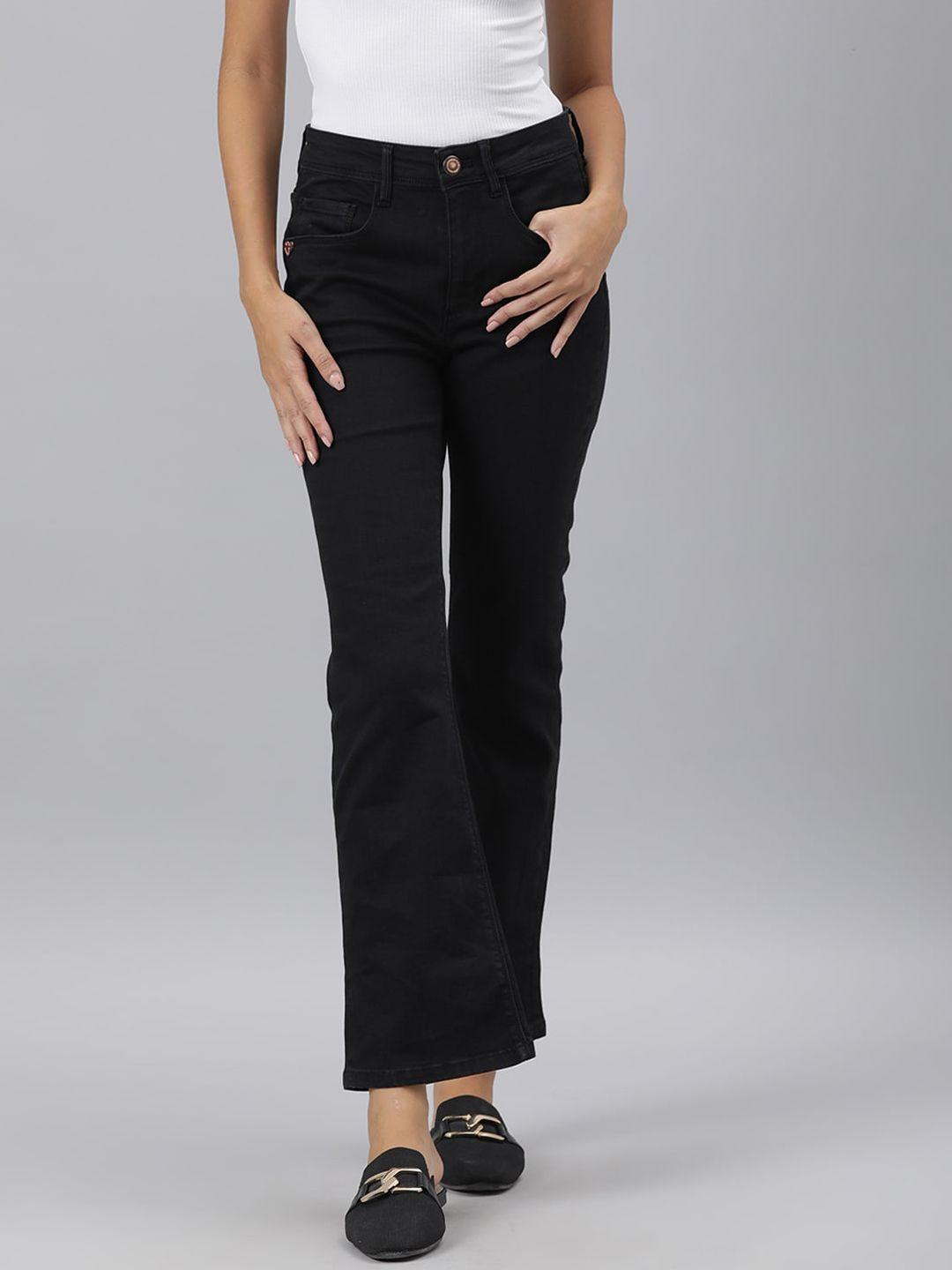 rareism women black tapered fit jeans