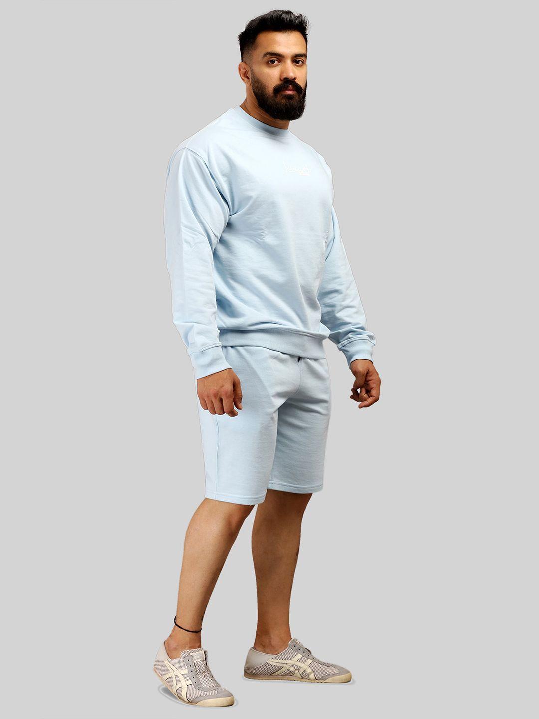 fuaark men blue loose fit shorts