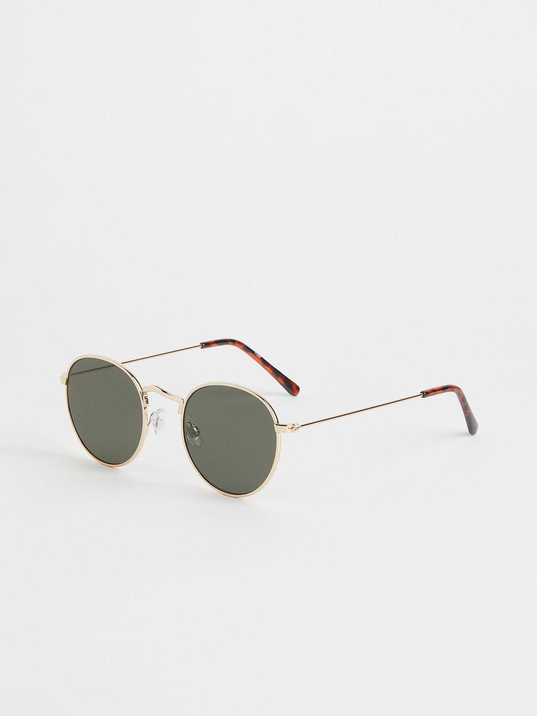 h&m gold-toned frame round sunglasses