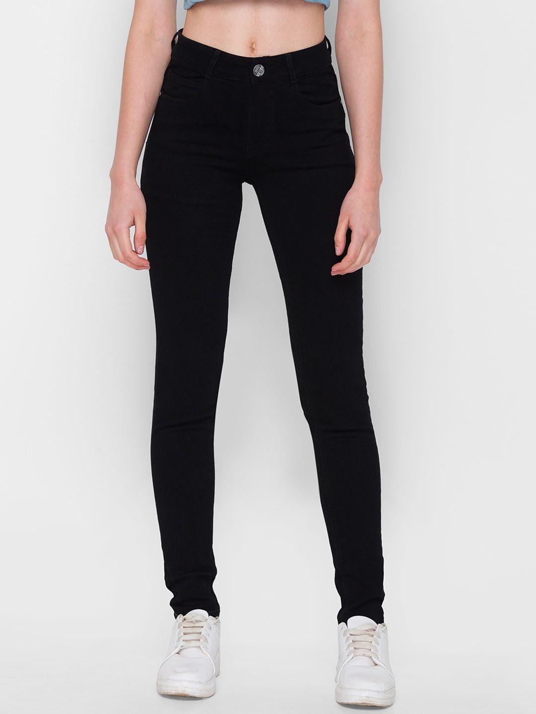 zola women black skinny fit jeans