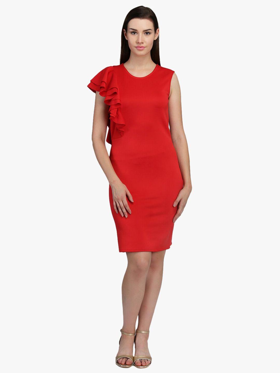 dodo & moa women red sheath dress