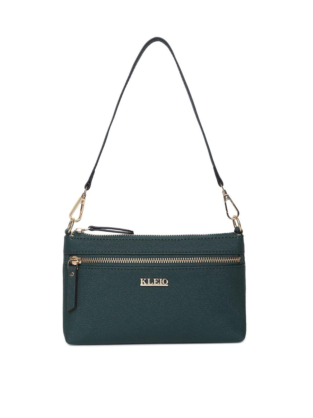 kleio women green lightweight structured shoulder bag