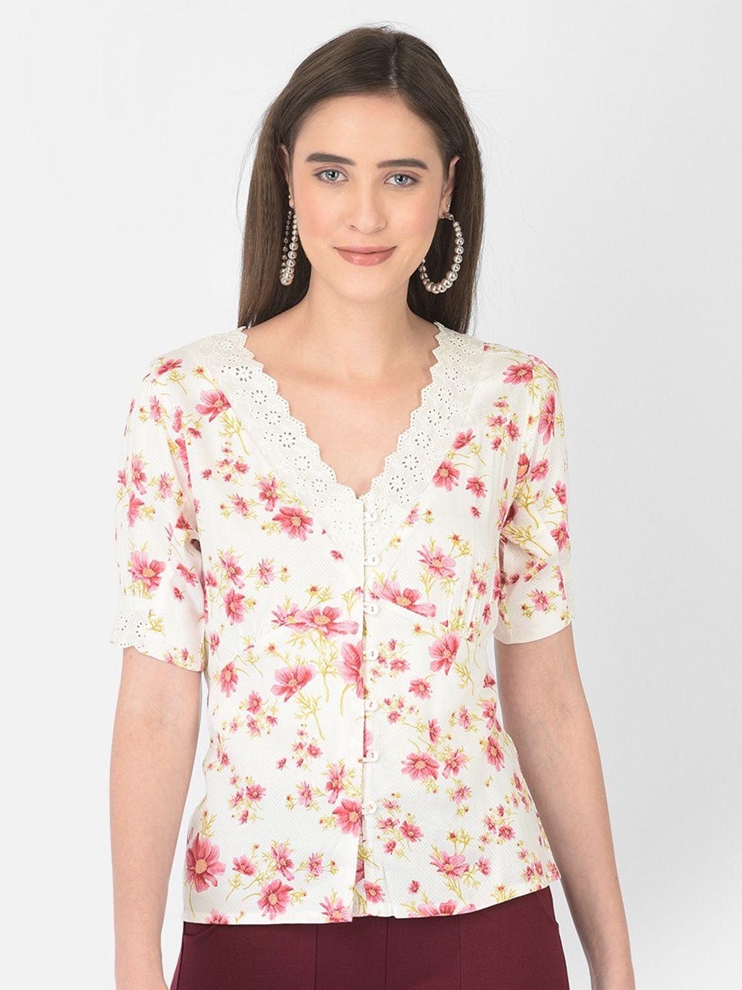 latin quarters red floral print top