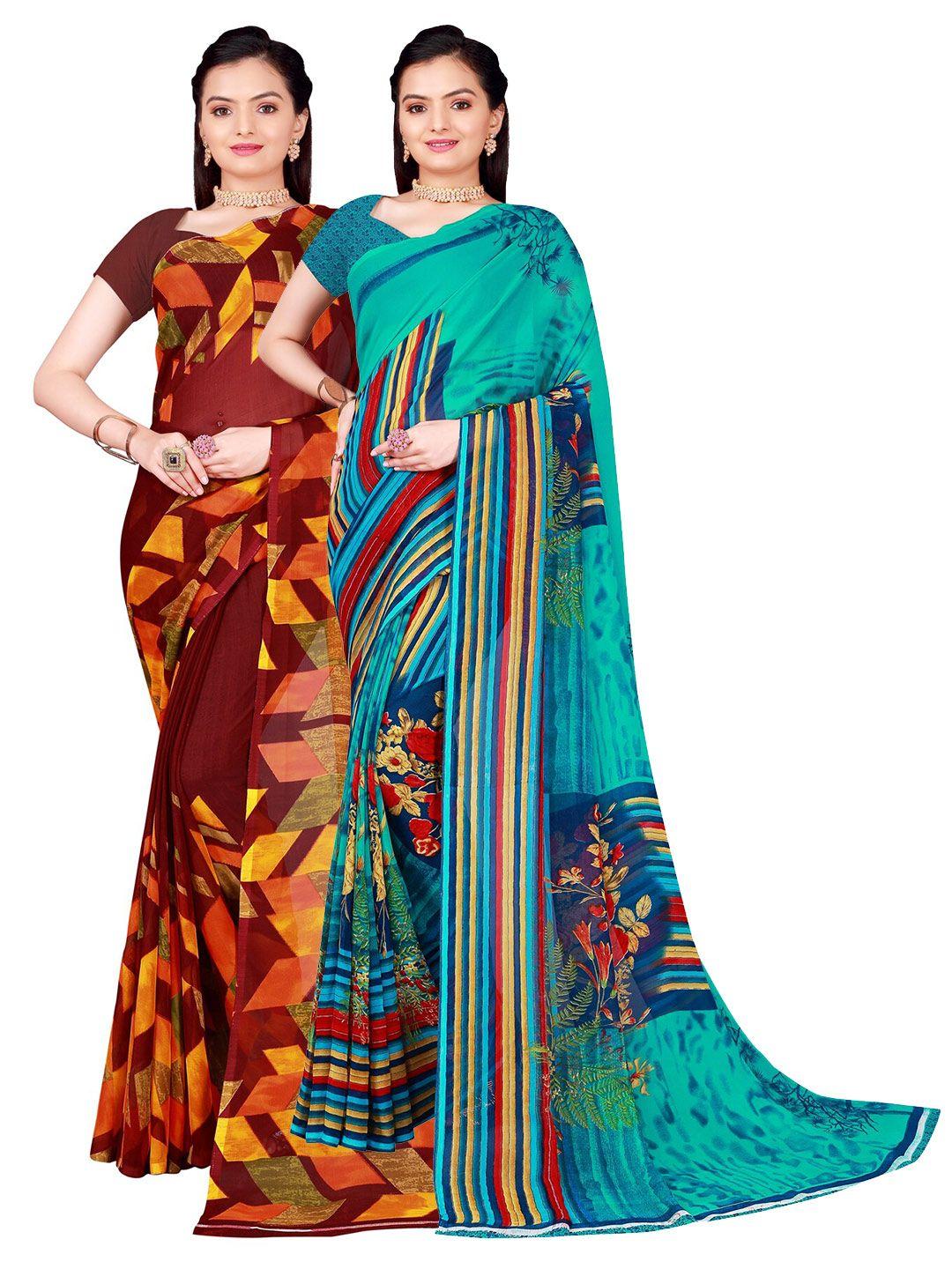 saadhvi pack of 2 pure georgette sarees