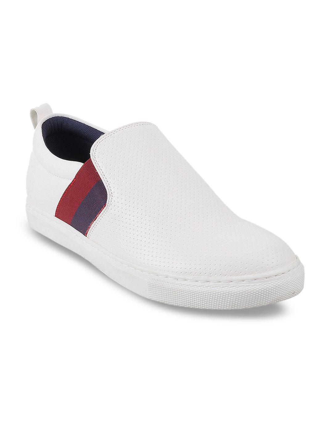 metro men white slip-on sneakers