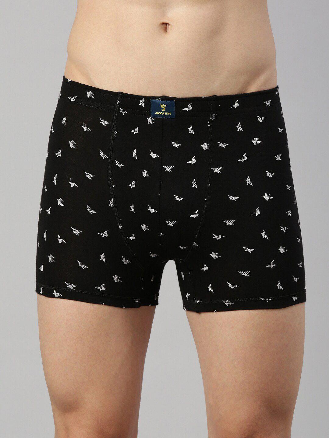 joven men black printed cotton trunk