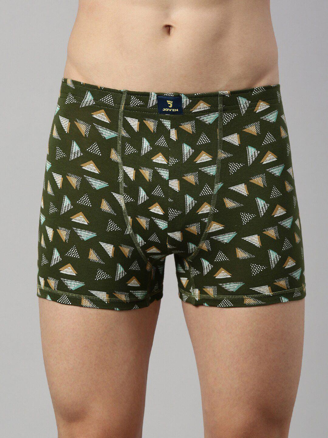 joven men olive & white printed trunk