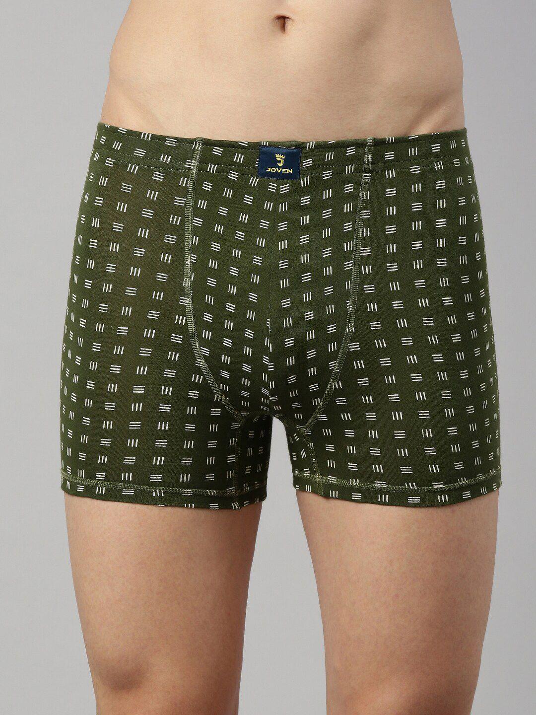 joven men olive green printed cotton trunks - s22-taop-st