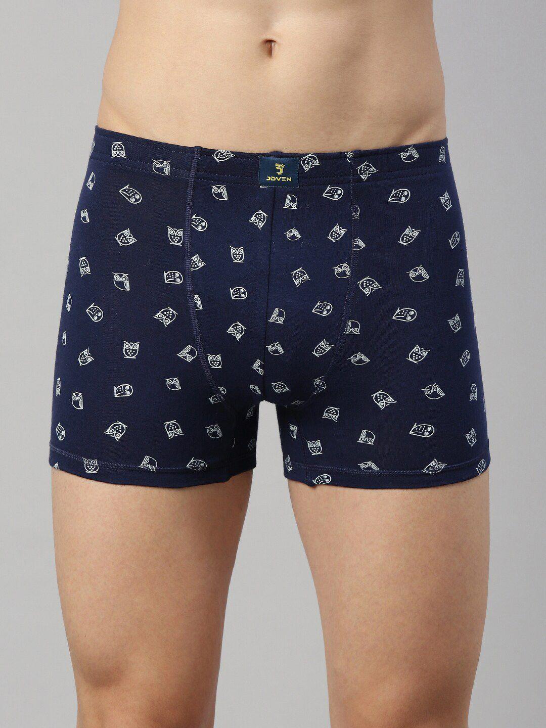 joven men navy blue printed trunks